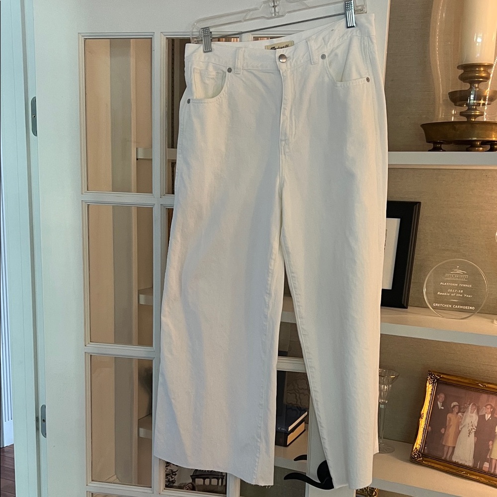Madewell Women's Cream Wide Leg Jeans